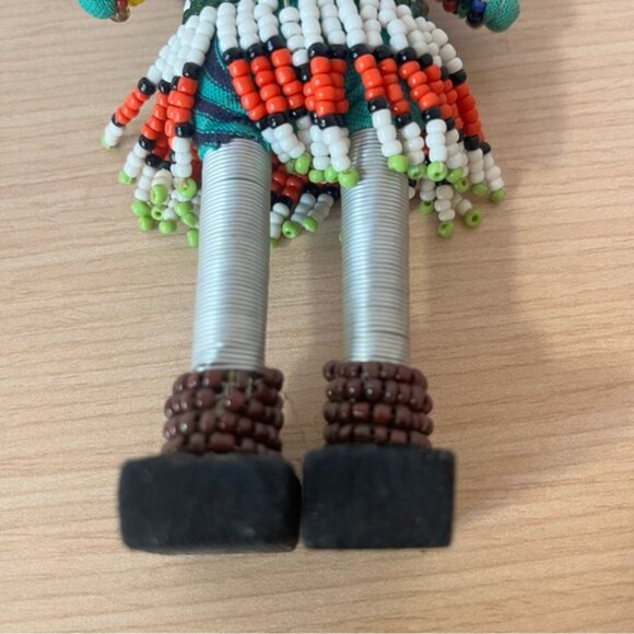 African Ndebele Tribal Beaded Doll Ceremonial Folk Art Handmade - Picture 6 of 7